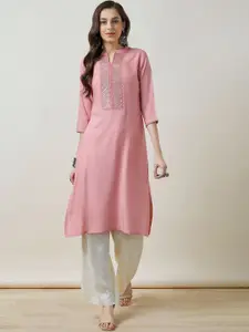 Soch Women Rayon Embroidered Kurta With Sequins