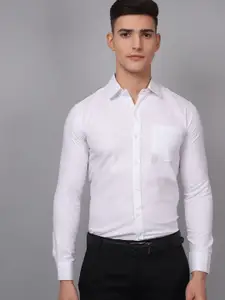 TRYBUY.IN Men Spread Collar Solid Cotton Semiformal Shirt