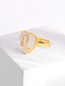 Voylla Gold-Plated Zodiac Leo Enamel Ring