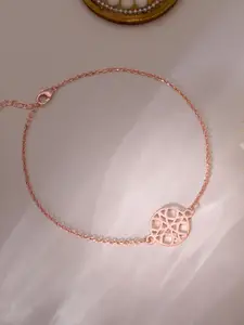 GIVA 925 Silver Vintage Bracelet Rakhi With Roli Chawal & Greeting Card