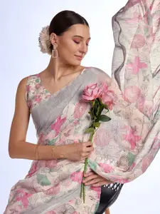 Mitera Floral Zari Saree
