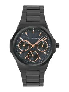 French Connection Women Dial & Stainless Steel Bracelet Style Straps Analogue Chronograph Watch FCH5BM