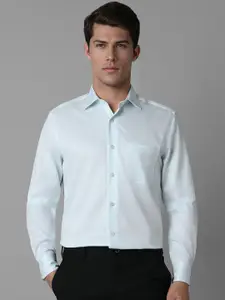 Louis Philippe Men Classic Spread Collar Solid Cotton Formal Shirt