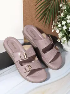 CHINRAAG Women Open Toe Flats With Buckles