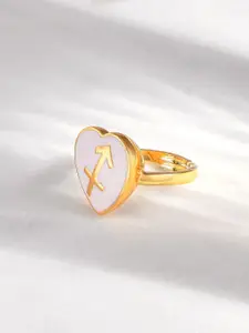 Voylla Gold-Plated Zodiac Sagittarius Enamel Finger Ring