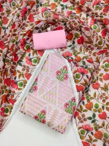 Panzora Floral Embroidered Sequinned Unstitched Dress Material