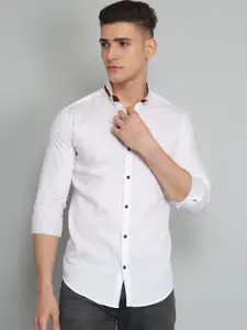 TRYBUY.IN Men Button-Down Collar Solid Cotton Casual Shirt