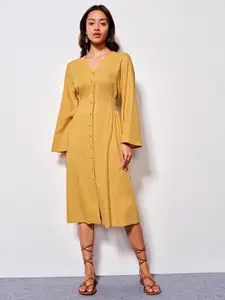 AND Flared Sleeve A-Line Midi Dress