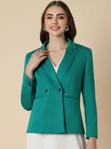 Allen Solly Woman Notched Lapel Single-Breasted Formal Blazer