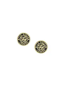 Ted Baker Monlia Monogram Button Gold-Plated Circular Studs