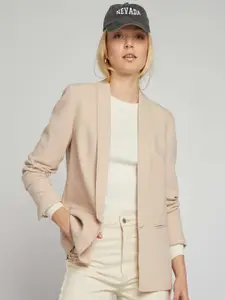 KIABI Shawl Collar Open-Front Blazer