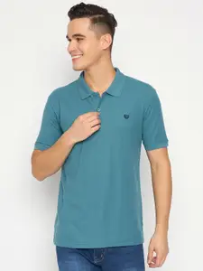 Duke Men Solid Polo Collar Cotton Slim Fit T-shirt