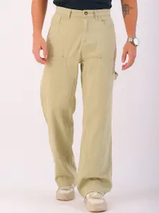 The Indian Garage Co Men Mid-Rise Loose Fit Trousers