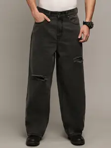 The Roadster Lifestyle Co Men Pure Cotton Slash Knee Mid-Rise No Faded Jeans