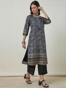 Soch Ethnic Motifs Printed Straight Kurta