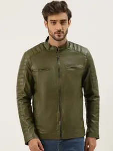 Leather Retail Men Washed Lightweight Biker Jacket