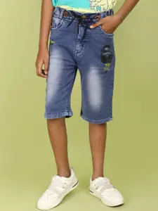 V-Mart Boys Mid-Rise Washed Denim Shorts Technology