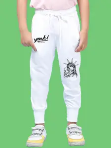 NUSYL Boys Graphic Printed Ankle Length Cotton Joggers