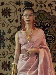 Saree mall Ethnic Motifs Zari Silk Blend Kanjeevaram Sarees