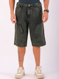The Indian Garage Co Men Mid-Rise Denim Relaxed Fit Shorts