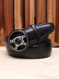 WINSOME DEAL Men Solid Slider Buckle Closure Belt