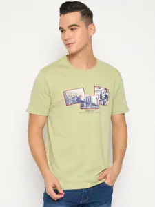 Duke Men Graphic Printed Round Neck Cotton Slim Fit T-shirt