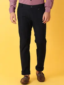 V-Mart Men Striped Classic Easy Wash Chinos Trousers