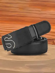 WINSOME DEAL Men Solid Slider Buckle Closure Formal Belt