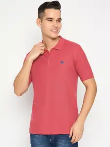 Duke Men Solid Polo Collar Cotton Slim Fit T-shirt