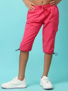 V-Mart Girls Cotton Mid-Rise Sports Shorts