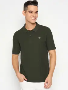 Duke Men Solid Polo Collar Cotton Slim Fit T-shirt