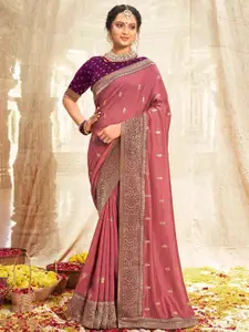 Saree mall Ethnic Motifs Embroidered Sarees