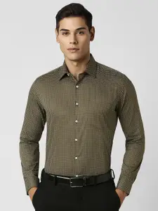 Van Heusen Men Spread Collar Micro Ditsy Printed Slim Fit Formal Shirt
