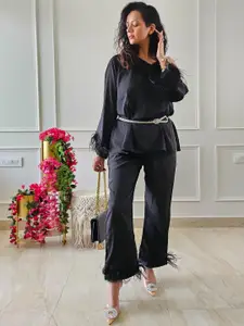 PANKH One Shoulder Top With Trousers