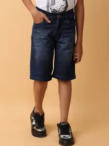 V-Mart Boys Mid-Rise Washed Denim Shorts Technology