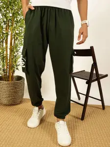 Thomas Scott Men Printed Relaxed Fit Mid Rise Cargo Joggers