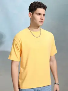 HIGHLANDER Men Graphic Printed Round Neck Cotton Relaxed Fit Sports T-Shirt