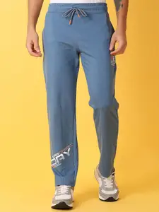 V-Mart Men Printed Cotton Mid-Rise Track Pants