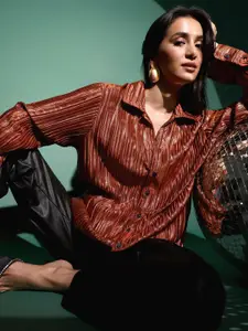 PINACOLADA Women Relaxed Opaque Striped Casual Shirt