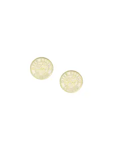 Ted Baker Monlia Gold-Plated Monogram Button Circular Studs