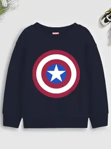 YK Marvel Boys Printed Hooded Sweatshirt