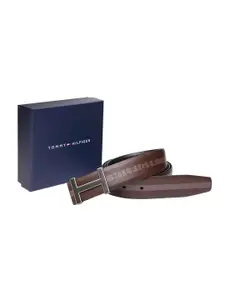 Tommy Hilfiger Men Printed Leather Reversible Formal Belt