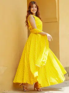 KALINI Ethnic Motifs Printed Ready to Wear Lehenga & Blouse With Dupatta