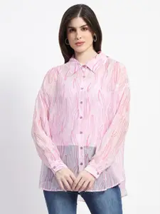 Madame Women Opaque Striped Casual Shirt