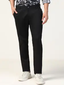 Blackberrys Men B-91Slim Fit Mid-Rise Cotton Flat-Front Trousers