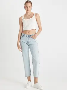 DeFacto Women Regular Fit Mid-Rise Cotton Jeans