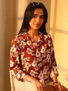 PINACOLADA Women Relaxed Floral Opaque Printed Casual Shirt