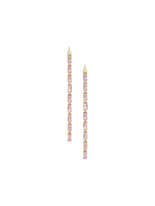 Ted Baker Isalie Gold-Plated Crystal Baguette Slinky Drop Earrings