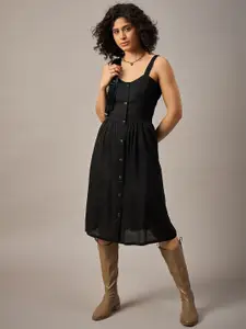 The Roadster Lifestyle Co Women Shoulder Straps Fit & Flare Dress