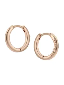 Ted Baker Crisele Logo Rose Gold-Plated Circular Hoop Earrings